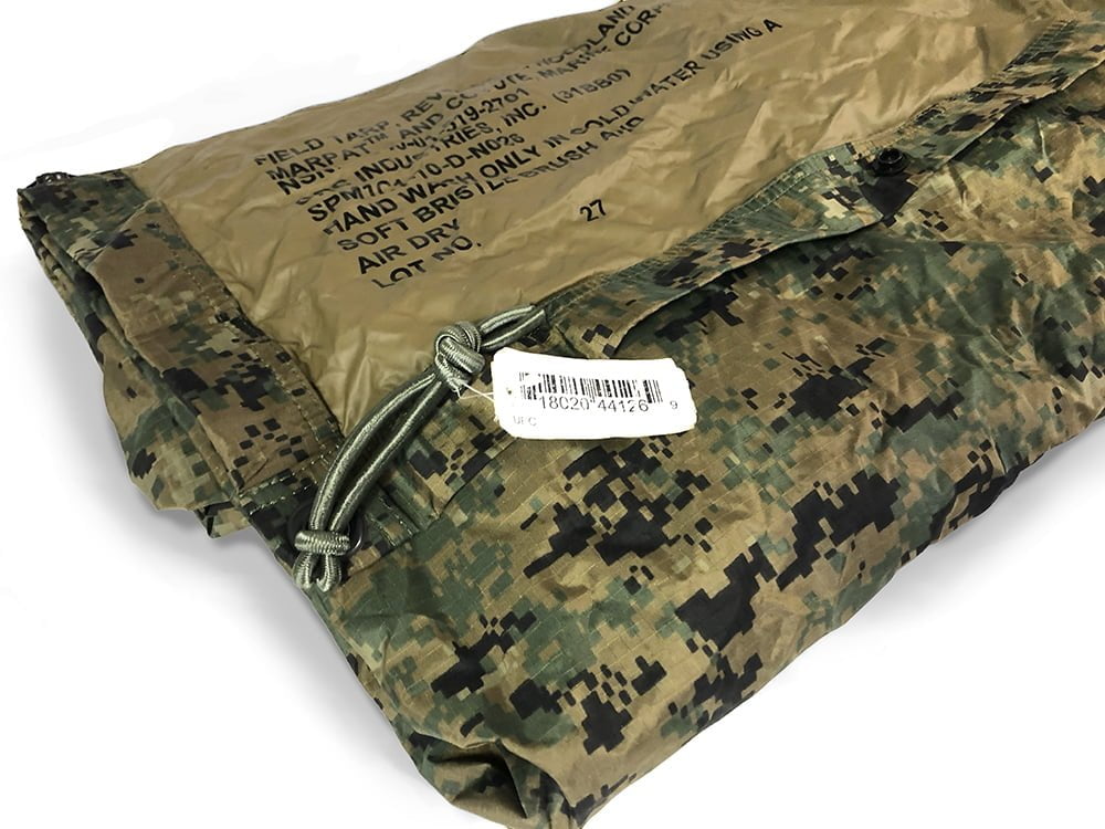 USGI Army FIELD TARP Tarpaulin ACU reversible 92X82 Waterproof Cloth Shelter EXC 