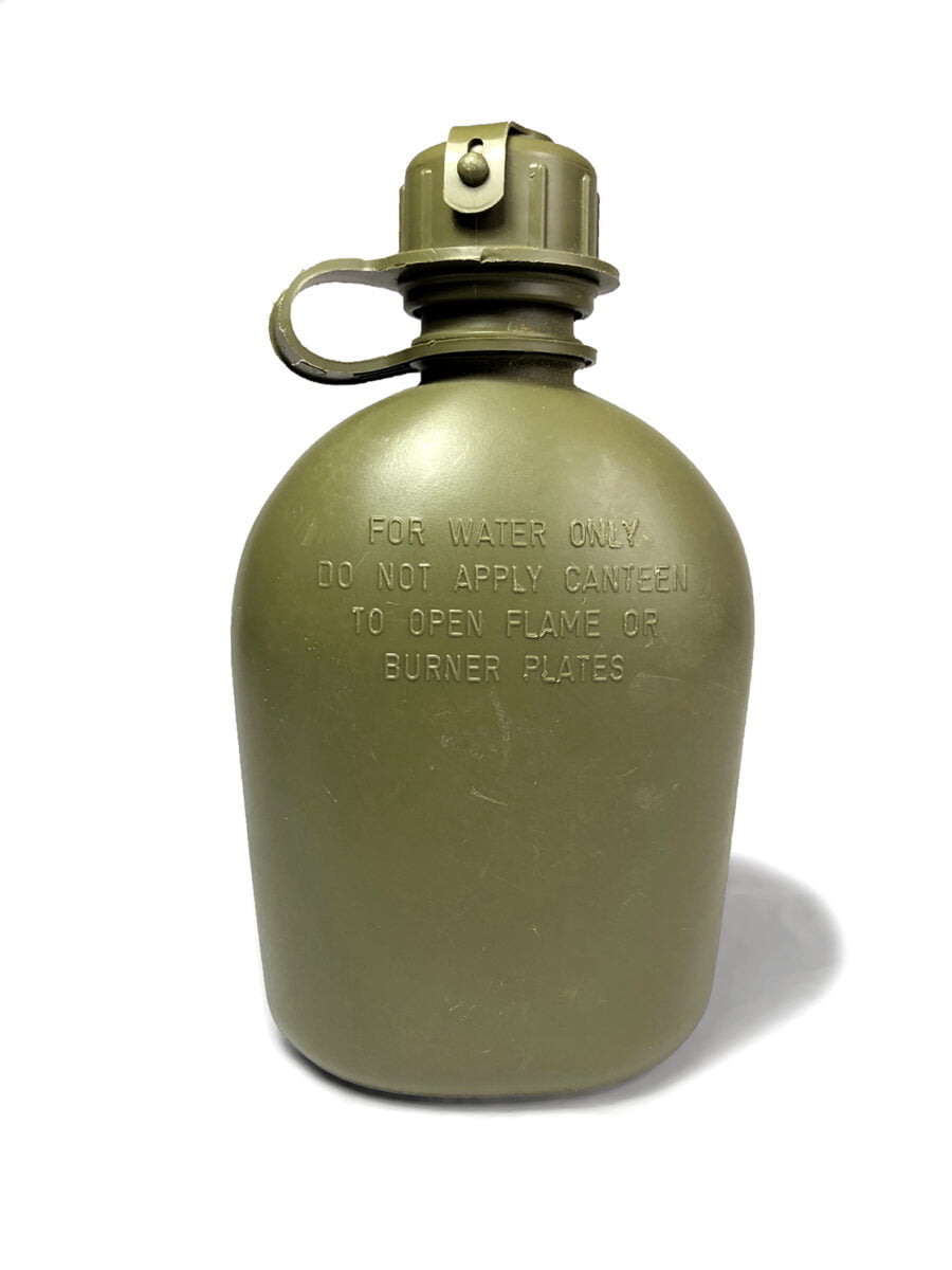 Stainless Steel Army Military Patrol Water Bottle Canteen+Green Cover+Cup 
