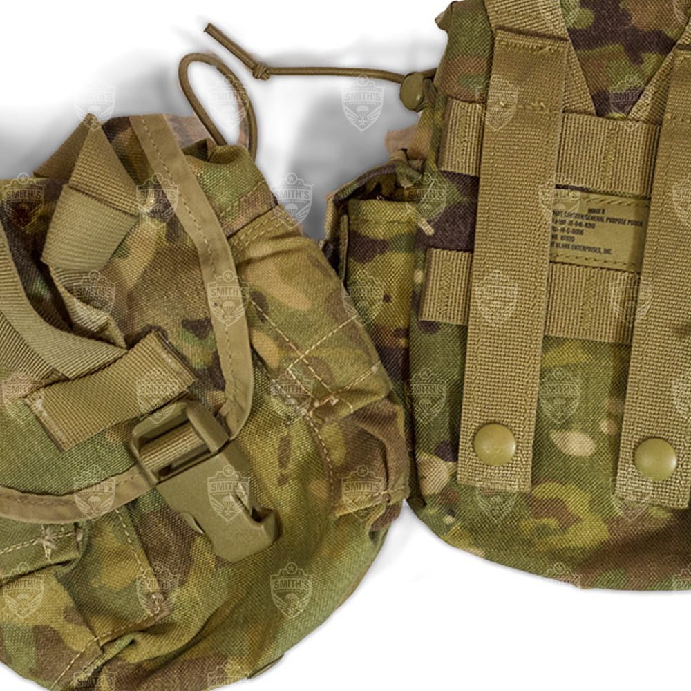 MultiCam Camouflage 1-Quart Canteen Cover w/ MOLLE Straps – Grunt Force