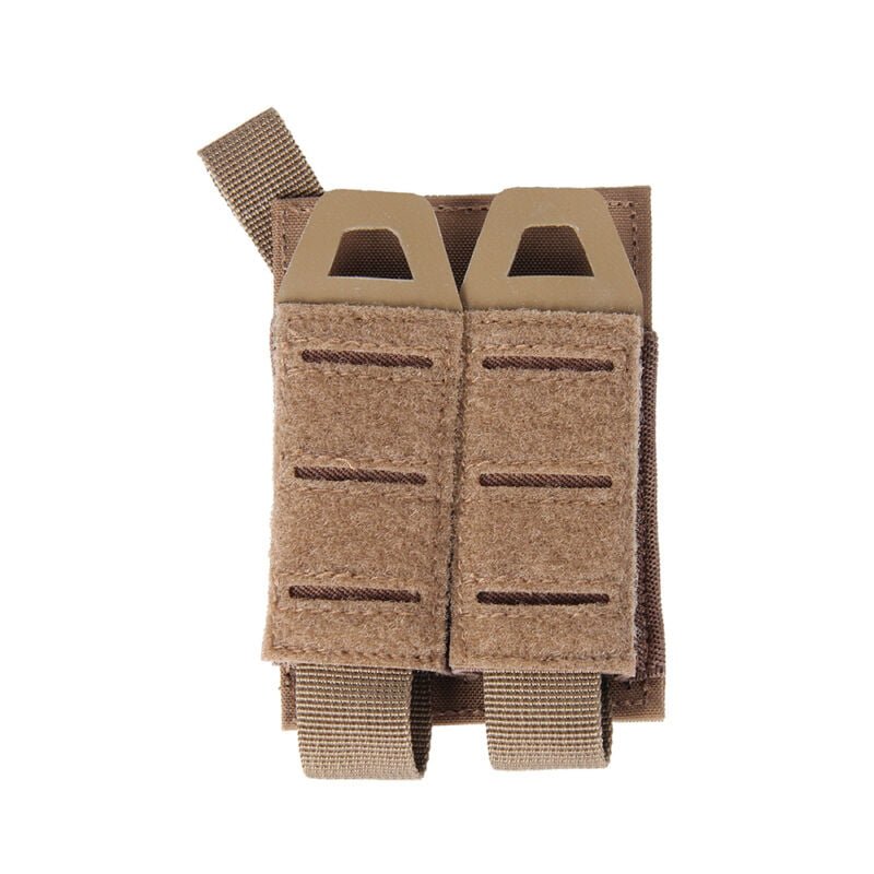 Double Pistol Mag Pouch, laase-cut