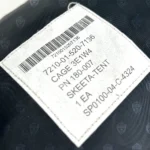 Close-up of the official label on the USGI Skeeta Tent Mosquito Net, displaying NSN and military issue details.