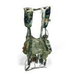 Rear view of the Enhanced LBV II Load Bearing Vest with breathable mesh backing, D-rings, and ALICE gear compatibility.