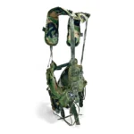 Side profile of the LBV II vest showing padded shoulder straps, quick-release buckles, and adjustable waist straps.