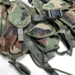 Double-stacked mag pouches on the LBV II vest, each holding two 30-round M16/AR-15 magazines with secure snap closures.