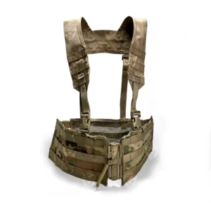 U.S. Army Airborne Tactical Assault Panel (A-TAP) Chest Rig displayed from the front, showcasing MOLLE webbing and adjustable H-harness straps.